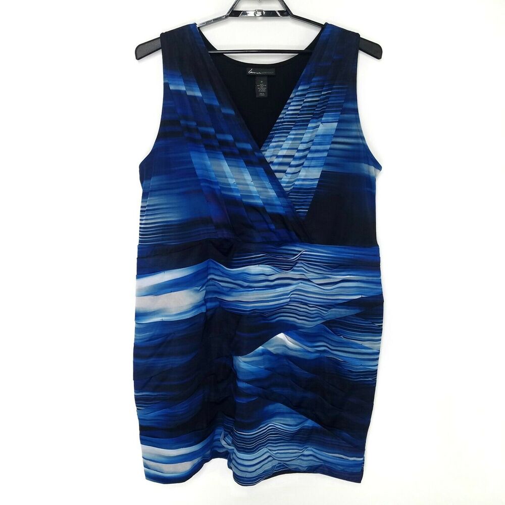 Lane Bryant Dress SZ 28 Blue Vneck 3X Sheath